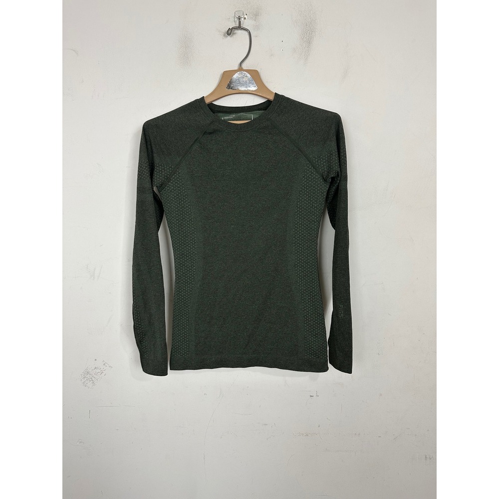FIGS Seamless Long Sleeve Underscrub Top Olive Green XS W22KW2020
